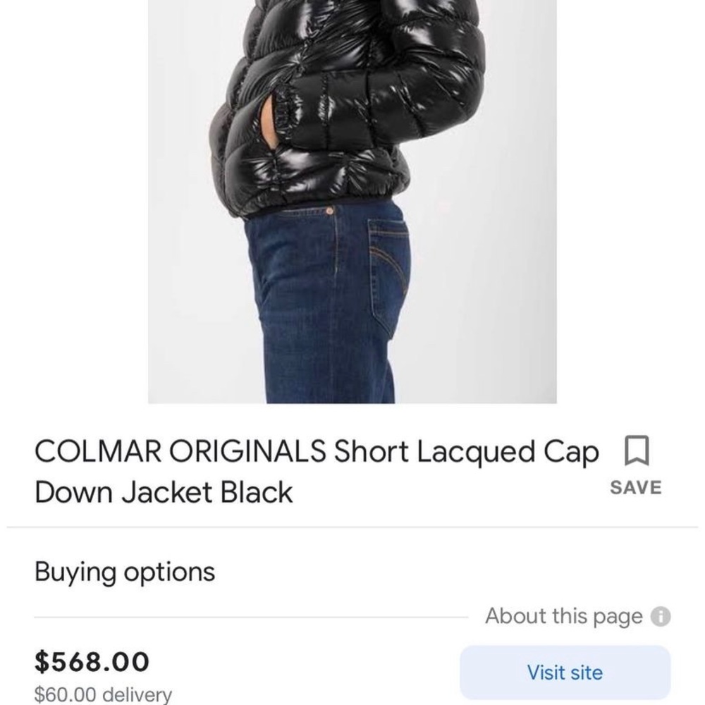 Medium sized Colmar jacket in beige colour.